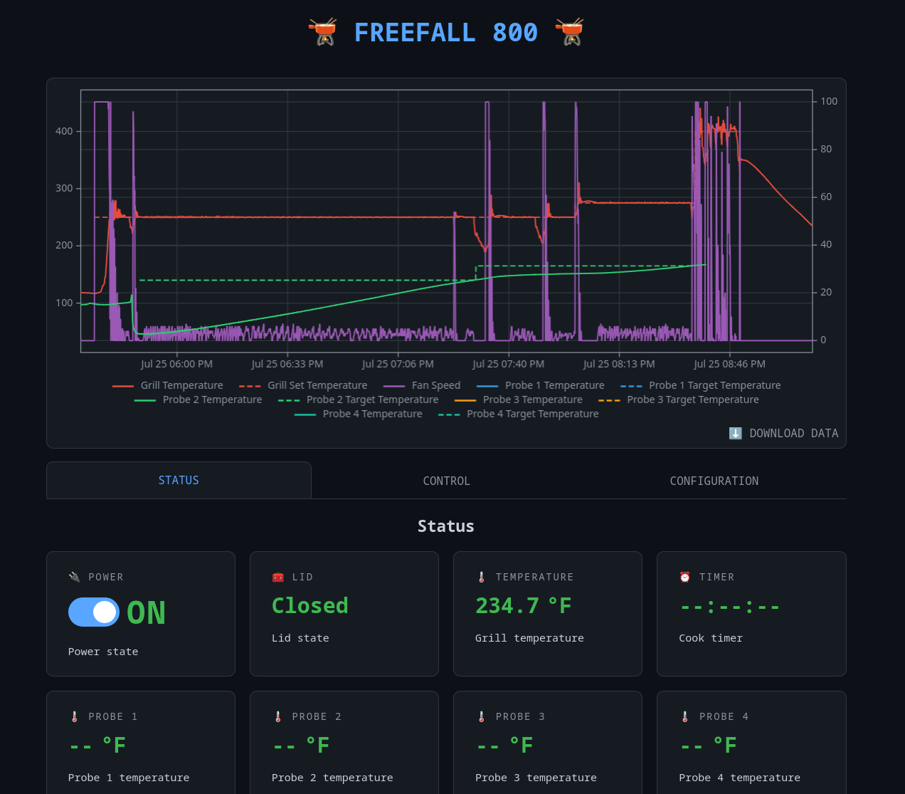 FreeFall 800 Web App