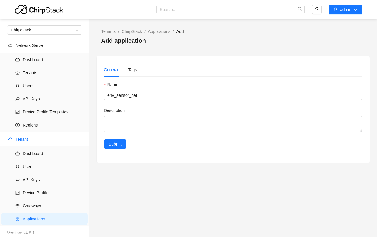 Create application.